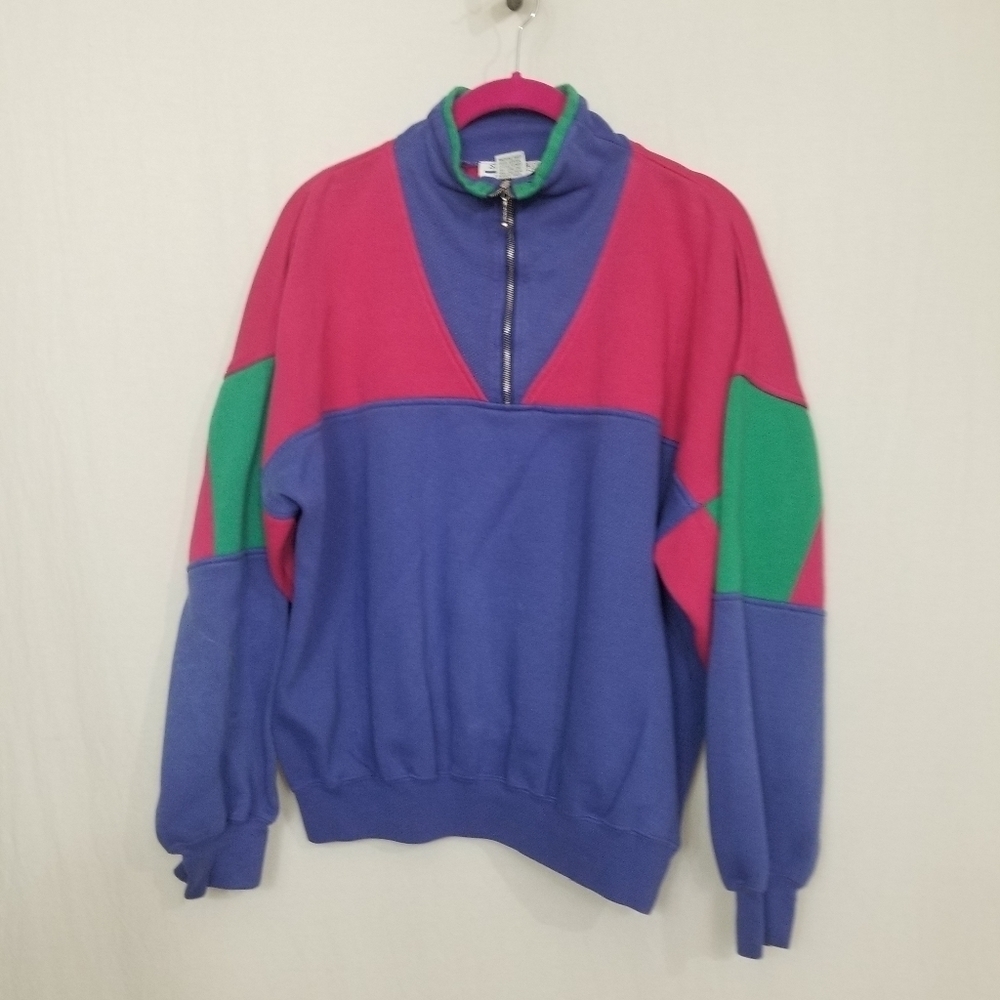 Starting point Color block 1/4 zip sweatshirt